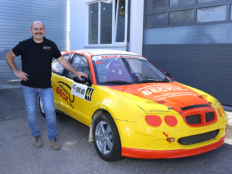 Manfred Beck mit Racing Car